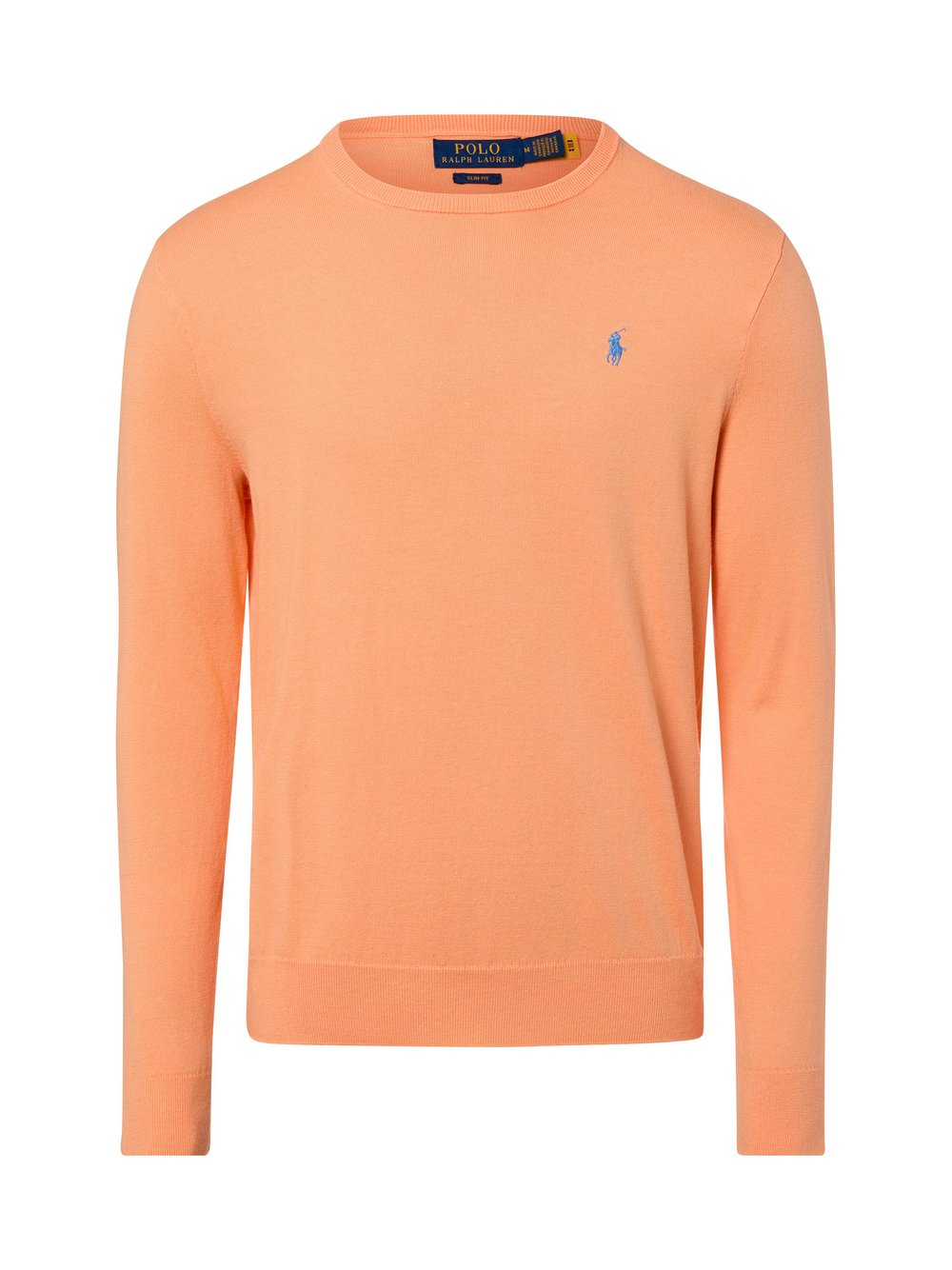Polo Ralph Lauren Męski sweter z dzianiny Mężczyźni Bawełna pomarańczowy, L