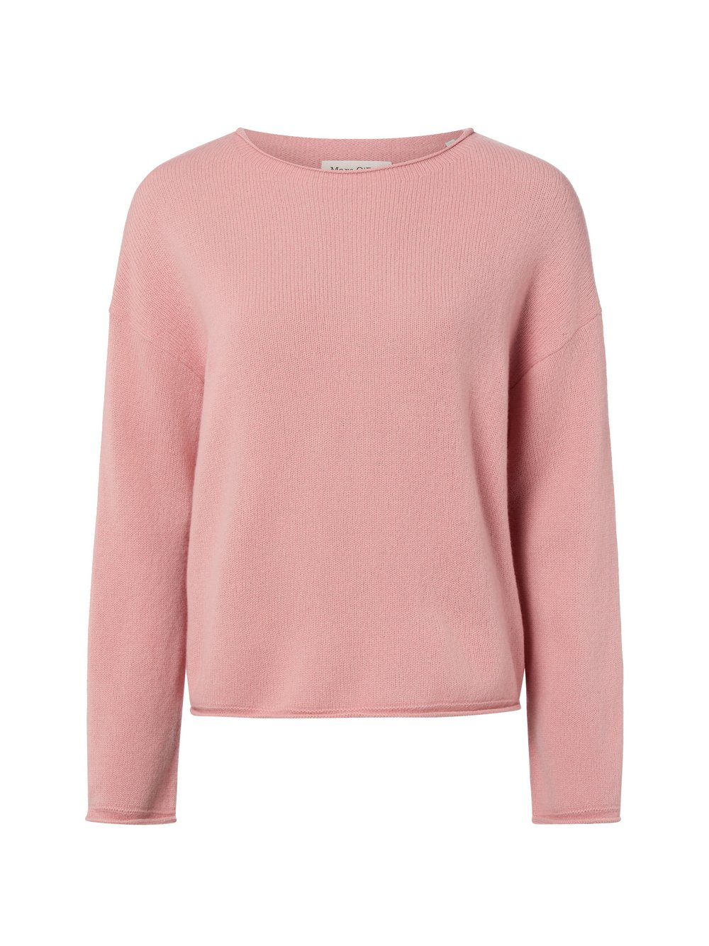 Marc O'Polo Sweter damski z dzianiny wykonany z wełny dziewiczej Kobiety wełna ze strzyży różowy, XXL