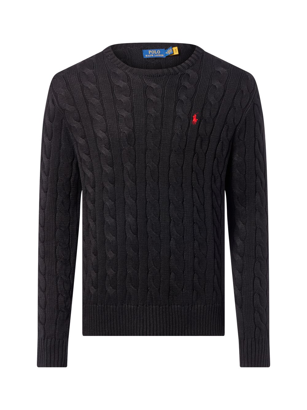 Polo Ralph Lauren Męski sweter z dzianiny Mężczyźni Bawełna czarny, XXL