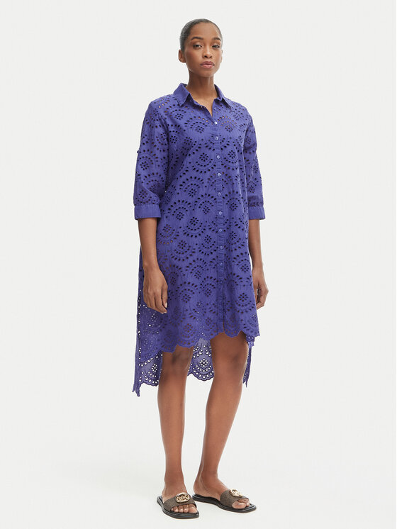 Iconique Sukienka letnia Ella IC26-082 Fioletowy Relaxed Fit
