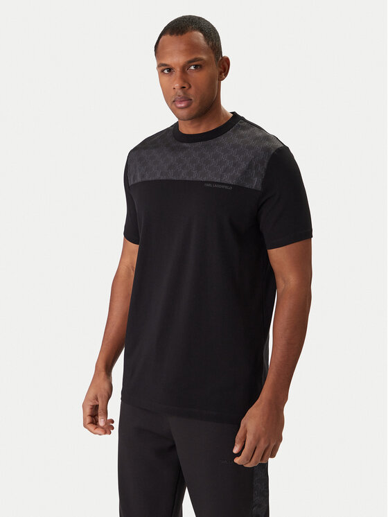 KARL LAGERFELD T-Shirt 755030 561221 Czarny Regular Fit