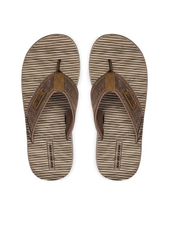 Skechers Japonki Quill - Seaside 205719/BRN Brązowy