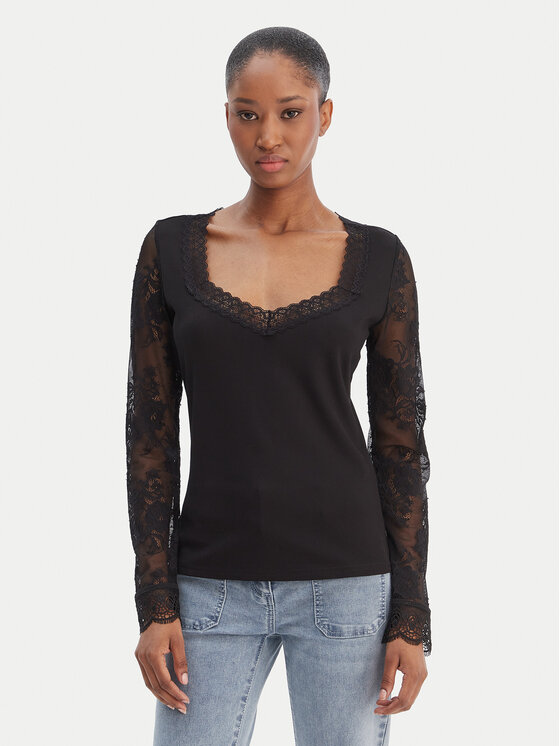 Morgan Bluzka 261-TANKA Czarny Slim Fit