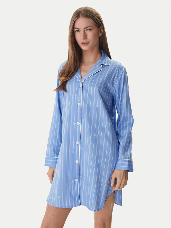 LAUREN RALPH LAUREN Koszula nocna ILN32490 Niebieski Relaxed Fit