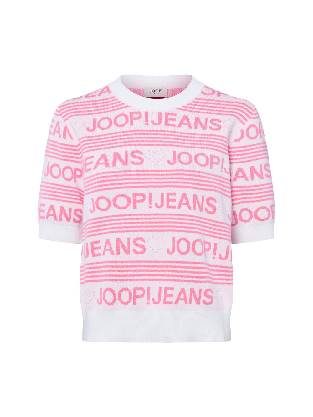 Joop Jeans Damska koszula z dzianiny - Karie Kobiety Bawełna wyrazisty róż|wielokolorowy, XS