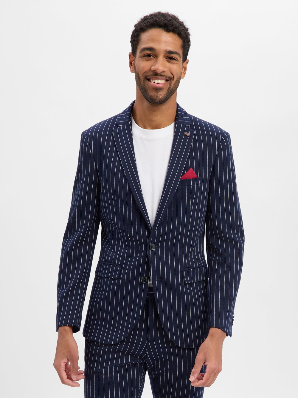Finshley & Harding London Męska kurtka modułowa - Brixdon Mężczyźni Slim Fit Sztuczne włókno niebieski|biały, 52