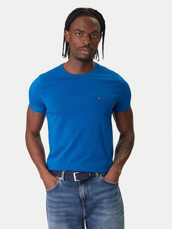 Tommy Hilfiger T-Shirt MW0MW10800 Niebieski Slim Fit