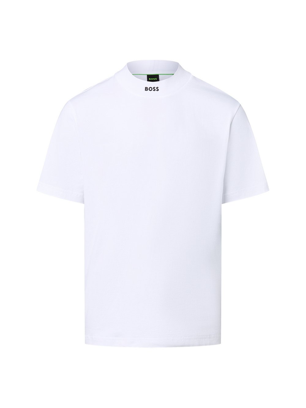 BOSS Green Koszulka męska - Tee Collar Zone Mężczyźni Bawełna biały, XL
