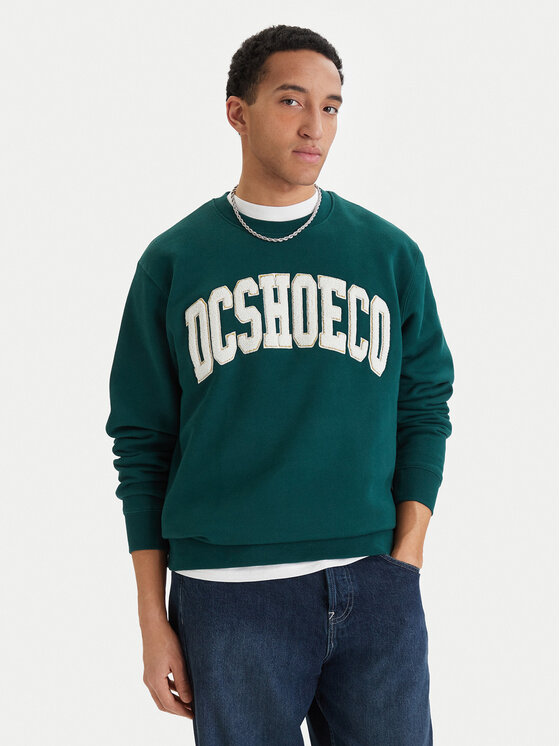 DC Shoes Bluza Varsity EDYFT03547 Zielony Regular Fit