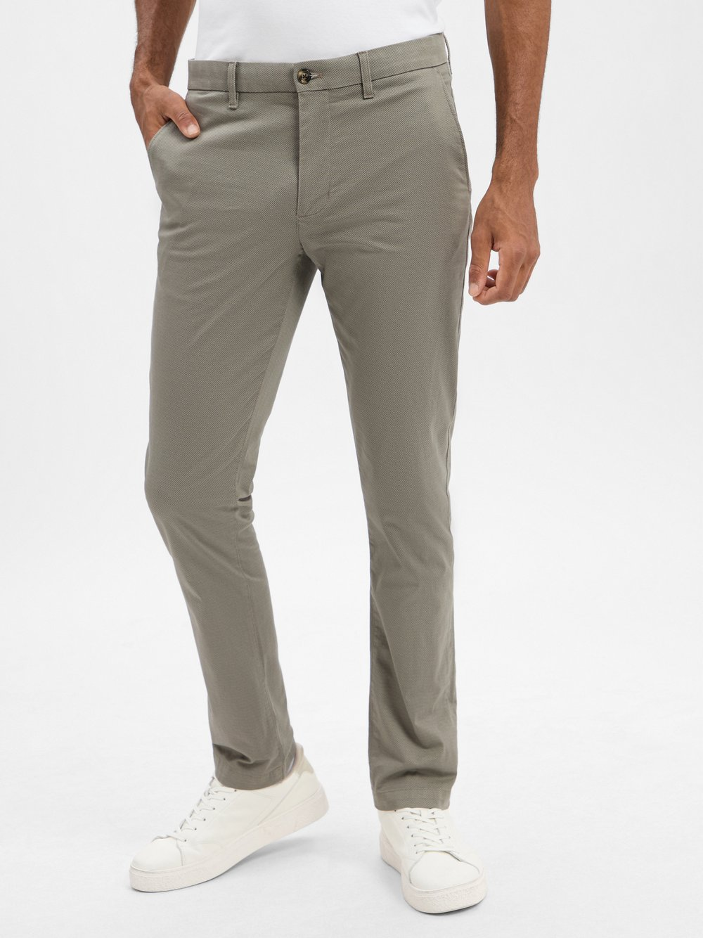 Tommy Hilfiger Chino - Bleecker Slim Fit Mężczyźni Bawełna zielony, 32-32