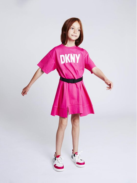 DKNY Sukienka codzienna D32865 S Różowy Regular Fit