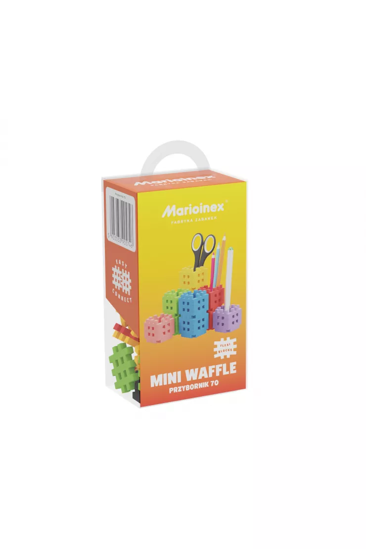  Klocki konstrukcyjne Mini Waffle 70 elementów Przybornik MARIOINEX 905746