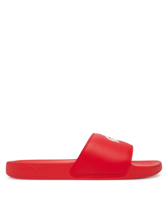 Lacoste Klapki Serve Sliders 7-49CMA0041 Czerwony