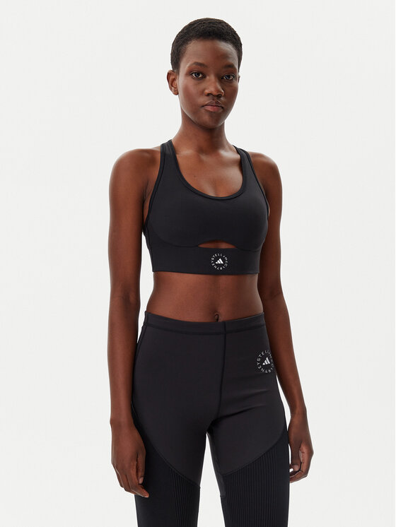 adidas by Stella McCartney Biustonosz sportowy TrueStrength IW6373 Czarny Slim Fit