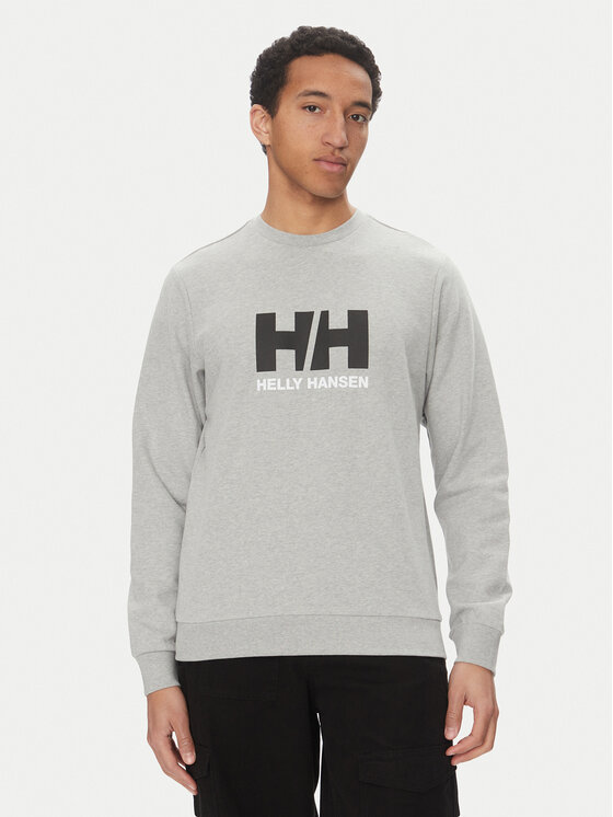 Helly Hansen Bluza Logo Crew 30395 Szary Regular Fit