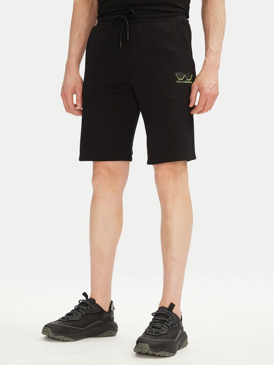 KARL LAGERFELD Szorty sportowe 705400 552917 Czarny Regular Fit