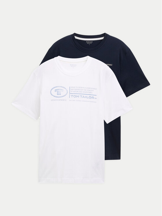 Tom Tailor Komplet t-shirtów 1047047 Kolorowy Regular Fit