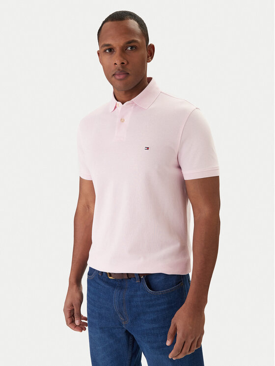 Tommy Hilfiger Polo 1985 MW0MW17770 Różowy Regular Fit