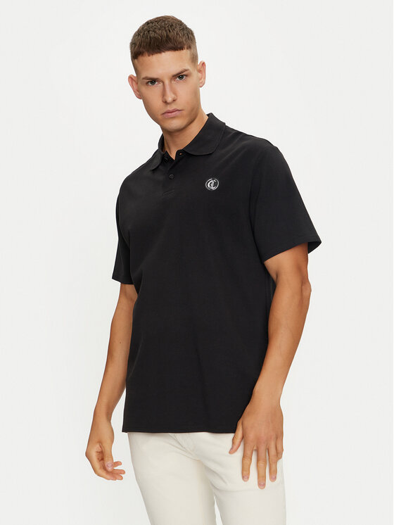 Just Cavalli Polo 76OAGG23 Czarny Regular Fit