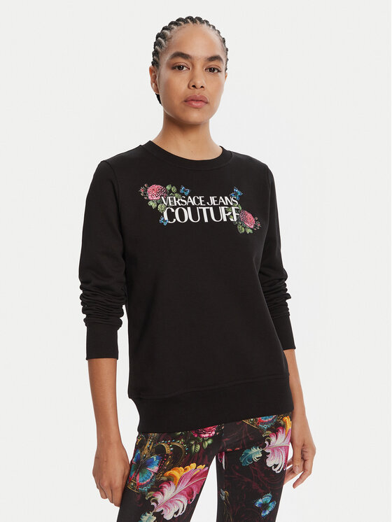 Versace Jeans Couture Bluza 79HAIB00 CFB00 Czarny Regular Fit