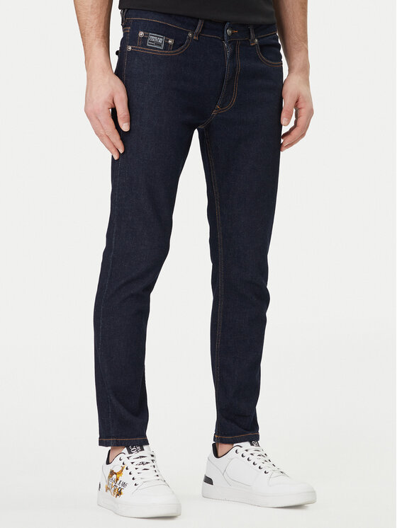 Versace Jeans Couture Jeansy 80GAB5K0 DW042 Granatowy Skinny Fit