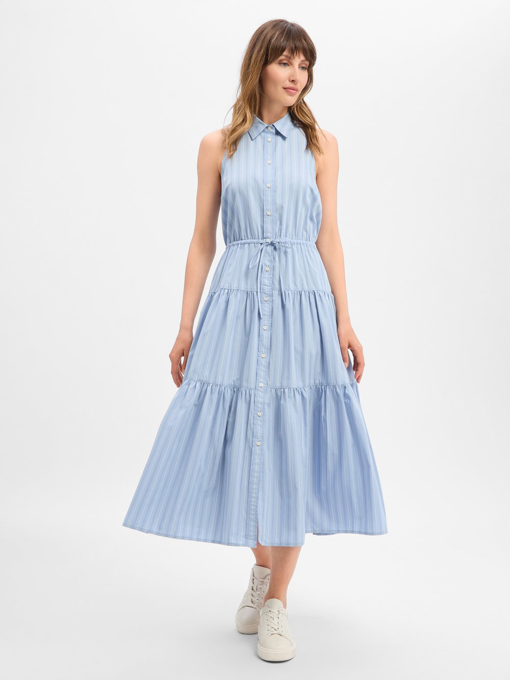 Lauren Ralph Lauren Letnia sukienka damska Kobiety Bawełna (100%) niebieski, 40
