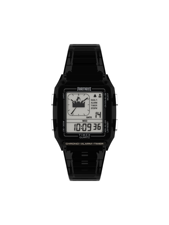 Timex Zegarek Q Timex Lca X Fortnite® 35mm TW2W96500 Czarny