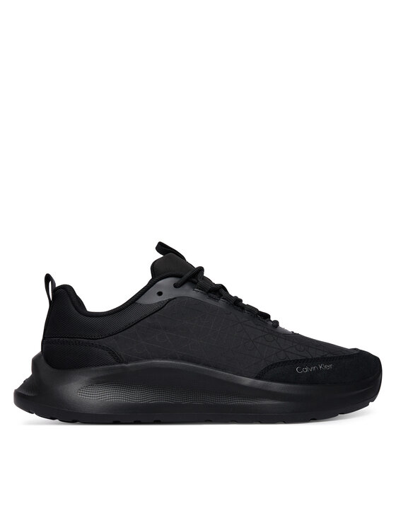 Calvin Klein Sneakersy Light Eva Runn Laceup Aop HW0HW03292 Czarny