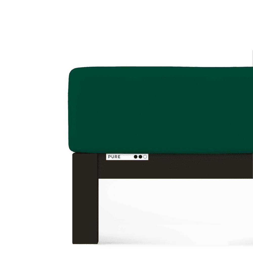 Prześcieradło Pure Schlafgut 180 x 200cm-200 x 220cm 36-40 cm Green Deep 690 bawełna, antyalergiczny