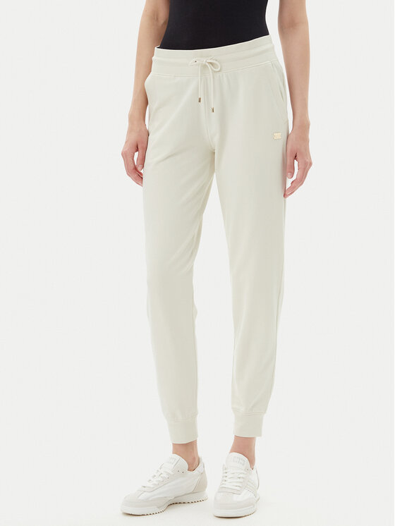 EA7 Emporio Armani Spodnie dresowe 7W000082 AF13135 U1112 Beżowy Regular Fit