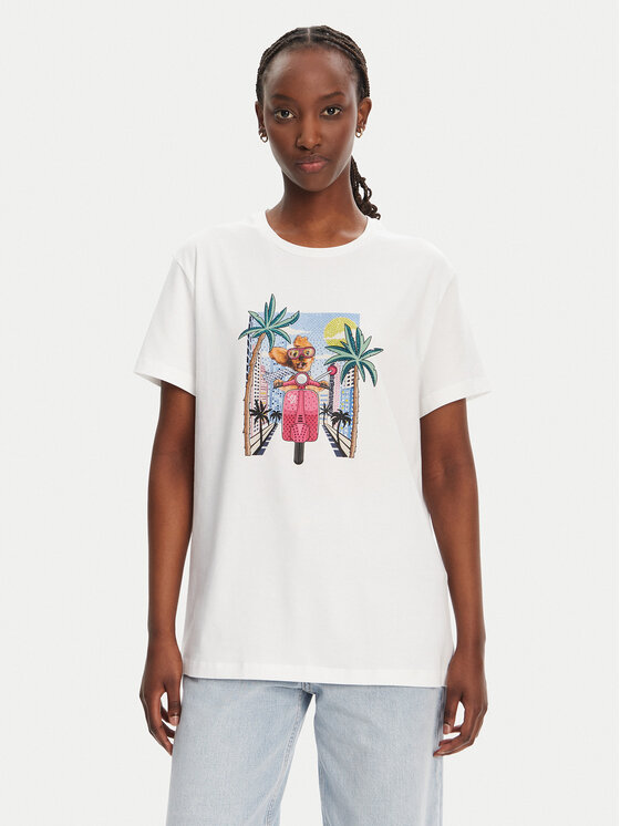 Liu Jo T-Shirt WA5260 JS003 Biały Regular Fit