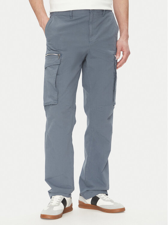 Michael Kors Spodnie materiałowe CS5304LHBY Niebieski Straight Leg