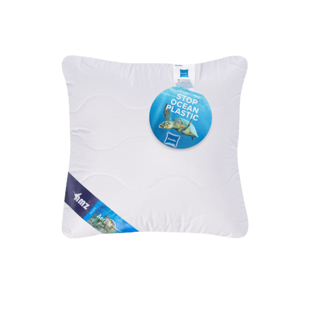 Poduszka Aerelle Blue AMZ 50x70 cm Pikowana BIOPERCAL 100% bio-bawełna, Oeko-Tex® Standard 100