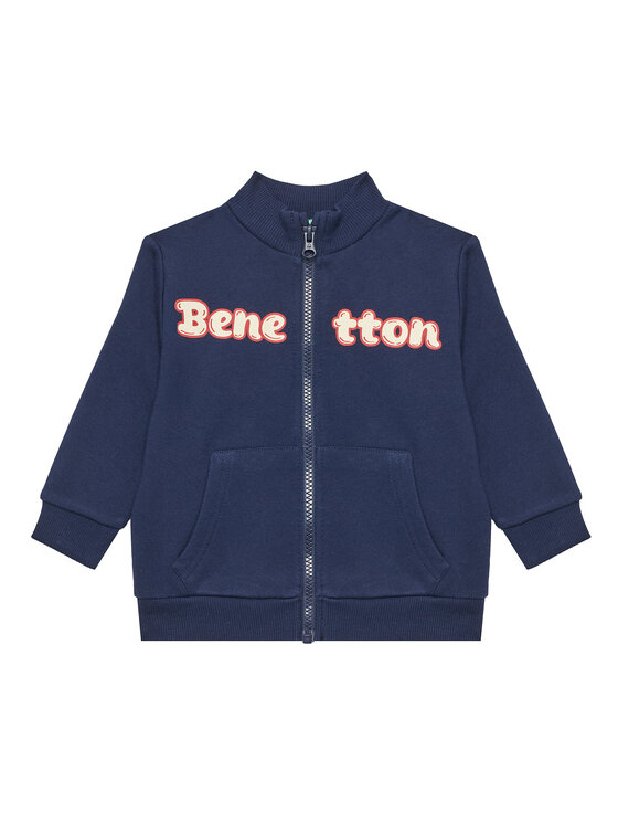 United Colors Of Benetton Bluza 3J70G503M Granatowy Regular Fit miniaturka