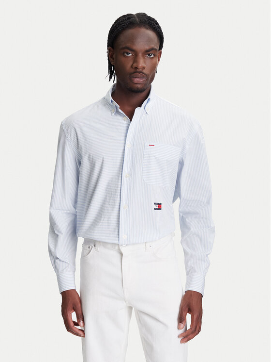 Tommy Hilfiger Koszula F1 Movie Bengal MW0MW41382 Błękitny Regular Fit