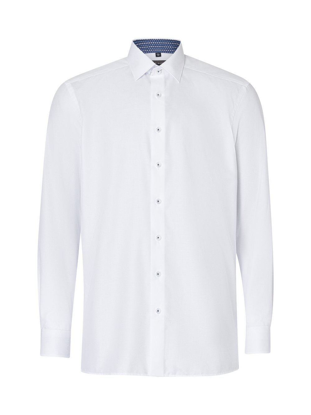Finshley & Harding Koszula męska Mężczyźni Slim Fit Bawełna biały, 42
