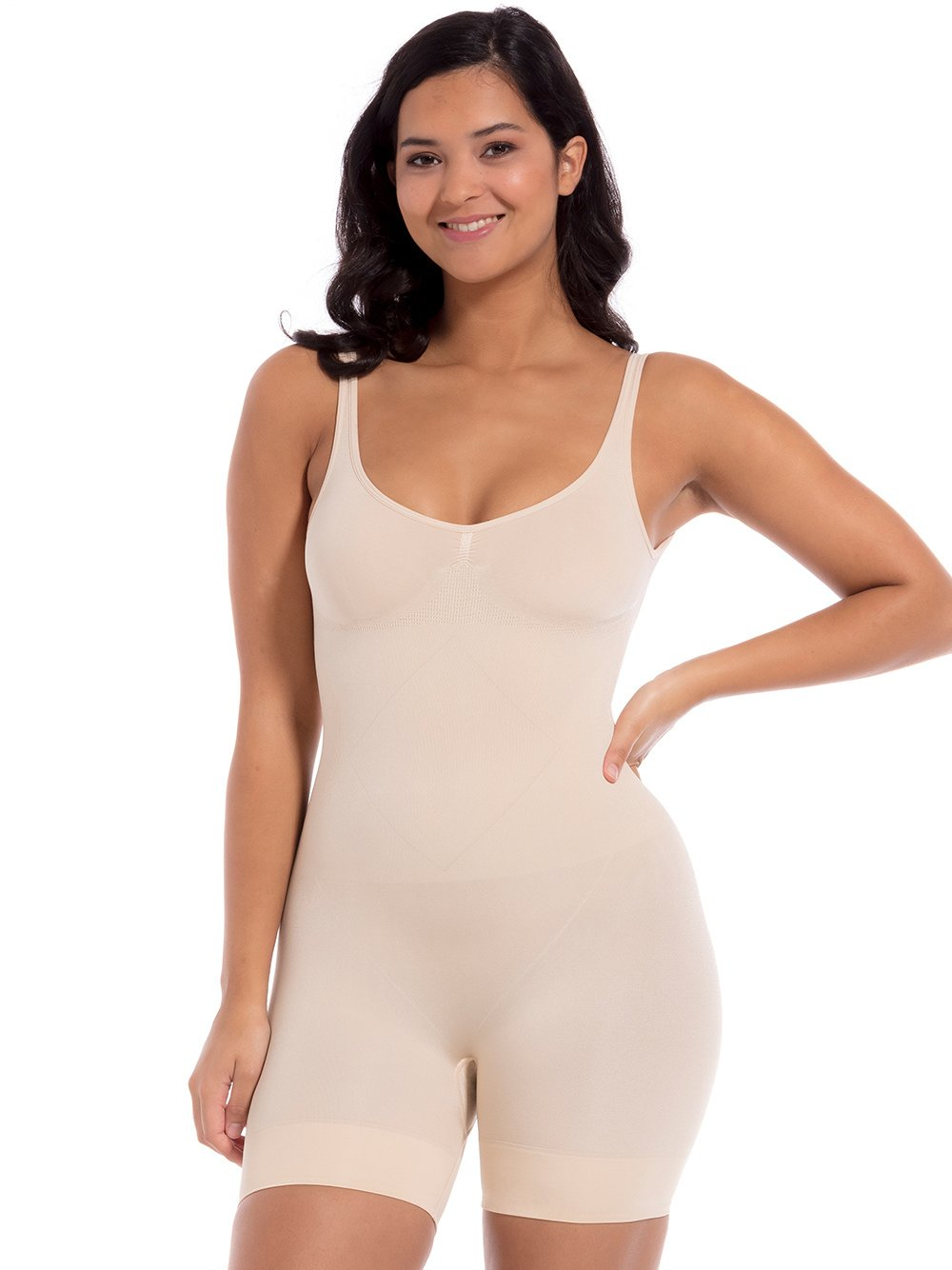 MAGIC Bodyfashion Damskie body z głębokim wycięciem z tyłu Kobiety beżowy, XL