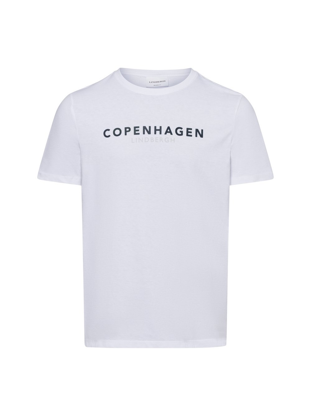 Lindbergh T-shirt męski Mężczyźni Bawełna biały jednolity, XXL