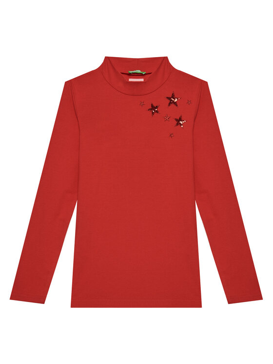 United Colors Of Benetton Golf 3Q8DC10L1 Czerwony Regular Fit