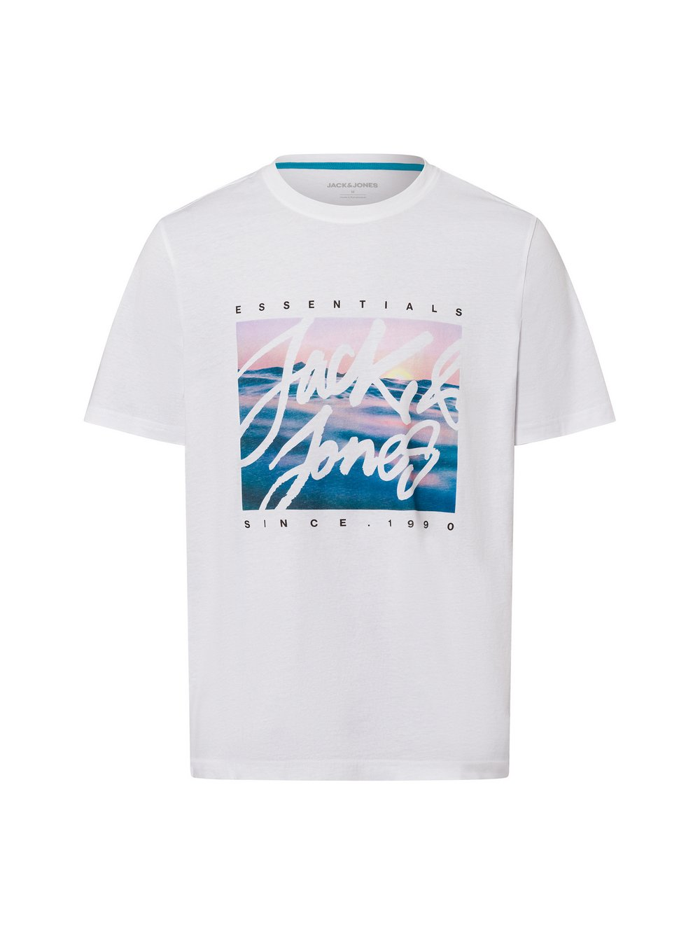 Jack & Jones Koszulka męska - JJColton Mężczyźni Bawełna biały, S