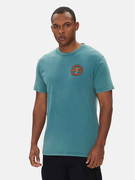 DC Shoes T-Shirt ADYZT05458 Zielony Regular Fit