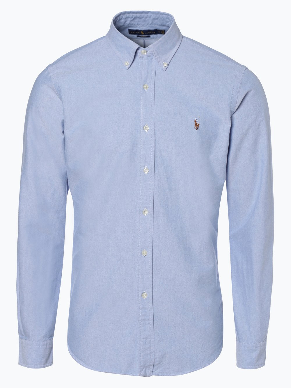 Polo Ralph Lauren Koszula męska Oxford Mężczyźni Slim Fit Bawełna niebieski, XL
