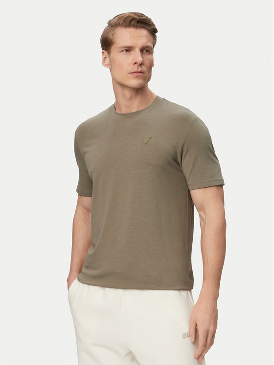 Guess T-Shirt Z2YI12 JR06K Zielony Regular Fit