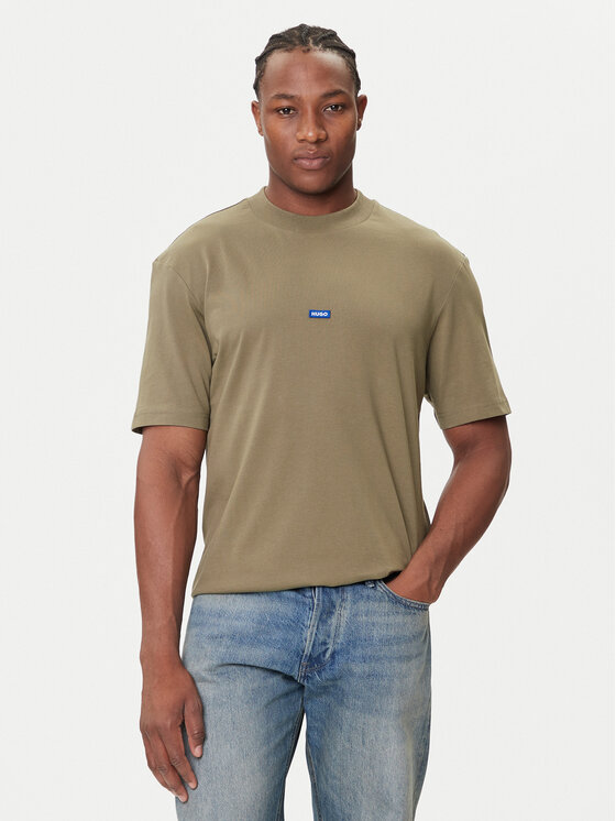 HUGO T-Shirt Manche Courte Homme 50509991 Khaki Regular Fit
