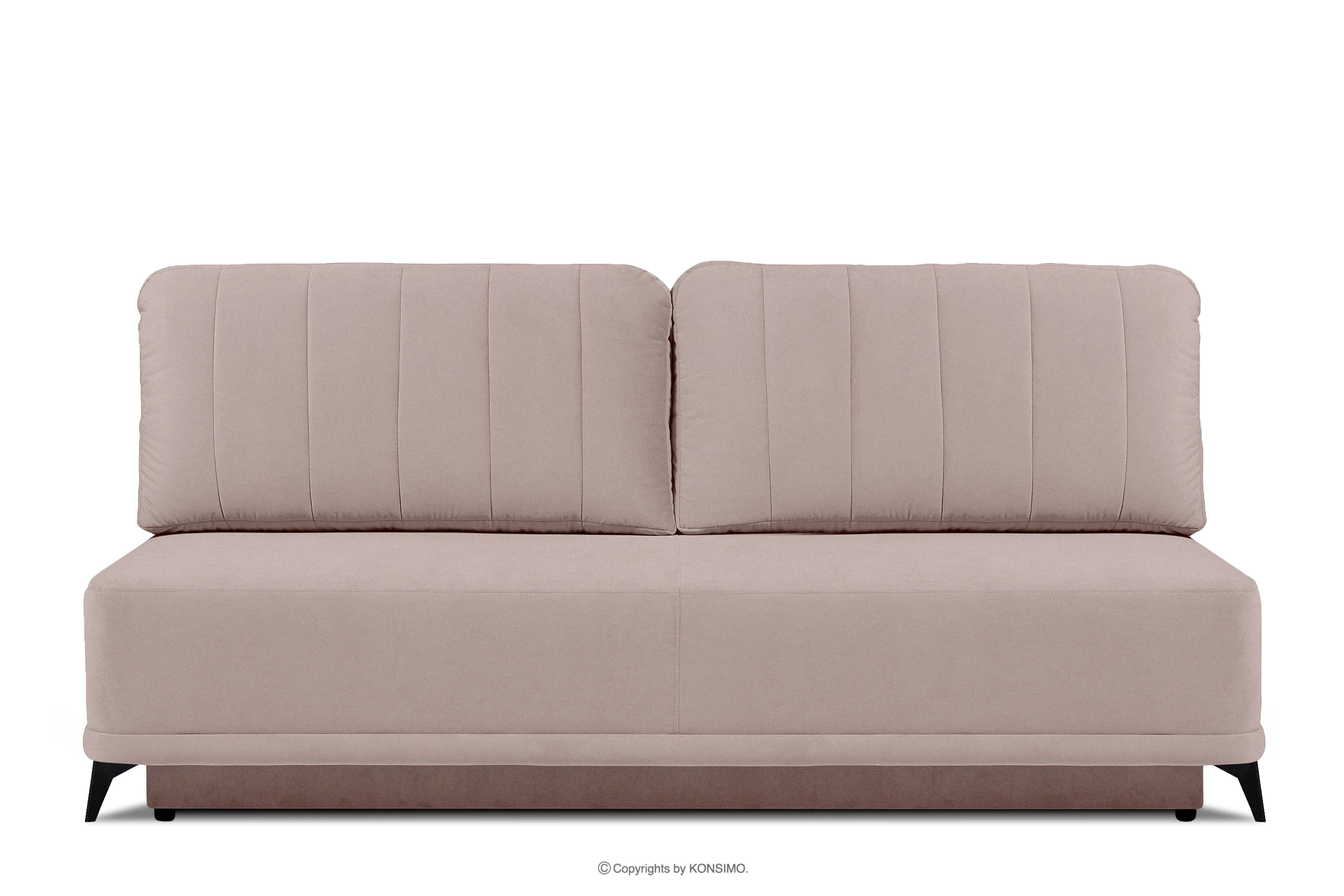 Prosta kanapa z funkcją spania 140x200 cm matowa jasnobrązowa PULMO