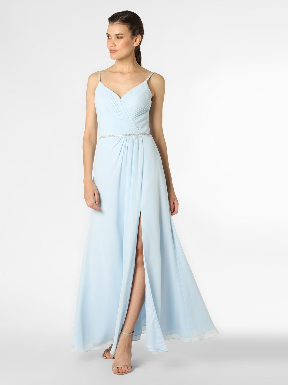 Luxuar Fashion Damska sukienka wieczorowa Kobiety Szyfon niebieski, 36