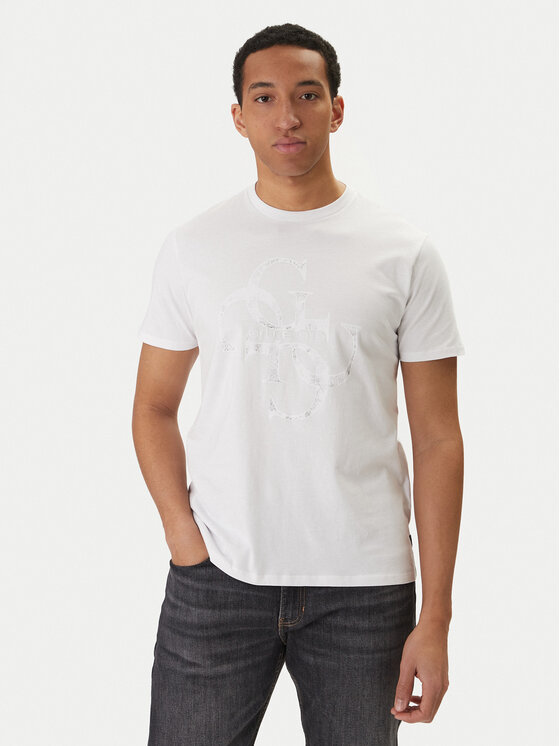 Guess T-Shirt M6RI03 I3Z14 Biały Regular Fit
