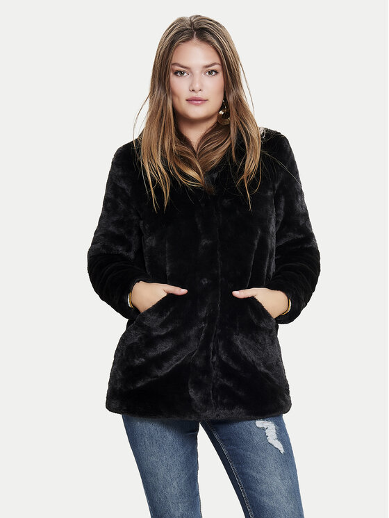 ONLY Futro Vida 15164600 Czarny Regular Fit miniaturka