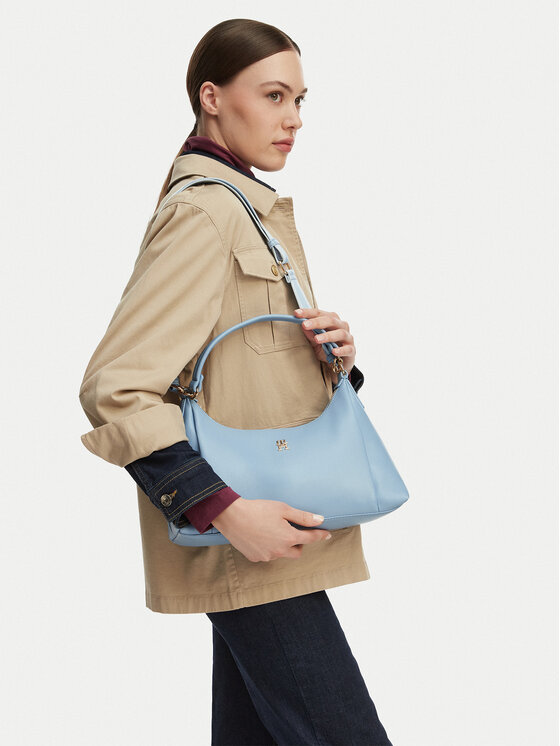 Tommy Hilfiger Torebka Th Essential Shoulder Bag AW0AW18373 Niebieski jasny