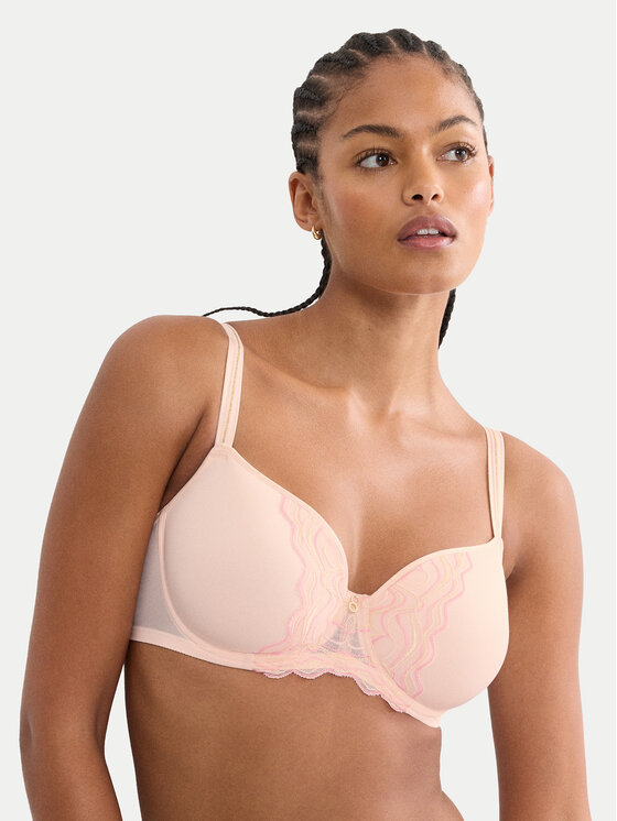 Triumph Biustonosz z fiszbiną Waves Of Glow 10227810 Beżowy